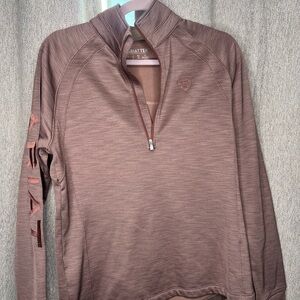 Ariat AriatTEK Women’s Quarter Zip Pullover Mauve Pink Size M